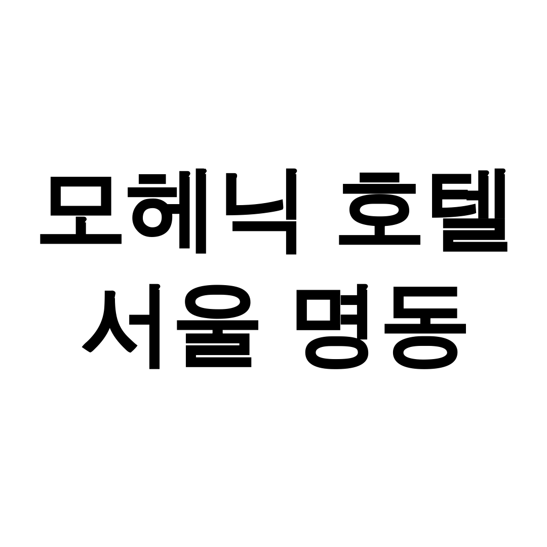 모헤닉 호텔 서울 명동